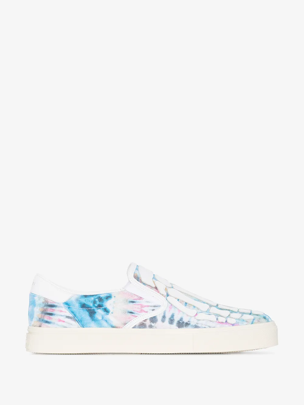 AMIRI AMIRI MULTICOLOURED SKELETAL TIE-DYE SLIP-ON SNEAKERS,Y0F23420TD14770159