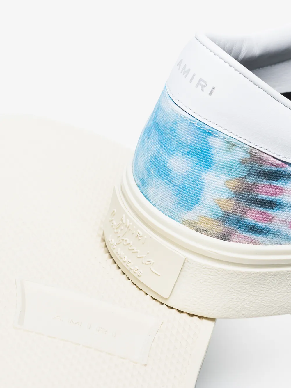 AMIRI AMIRI MULTICOLOURED SKELETAL TIE-DYE SLIP-ON SNEAKERS,Y0F23420TD14770159