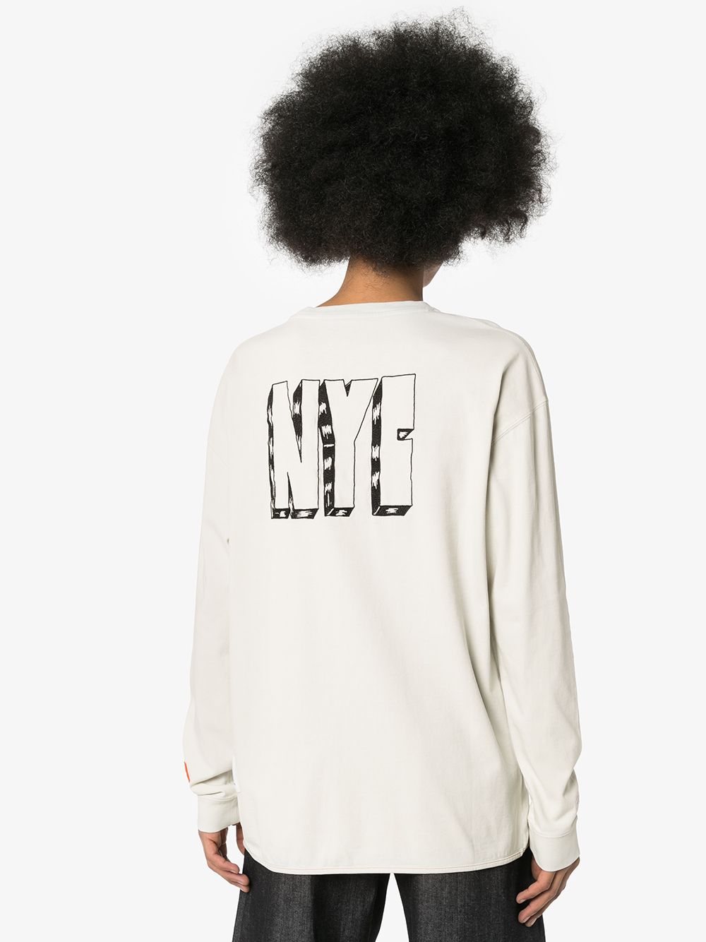 фото Heron preston long sleeve стиль graffiti logo print t-shirt