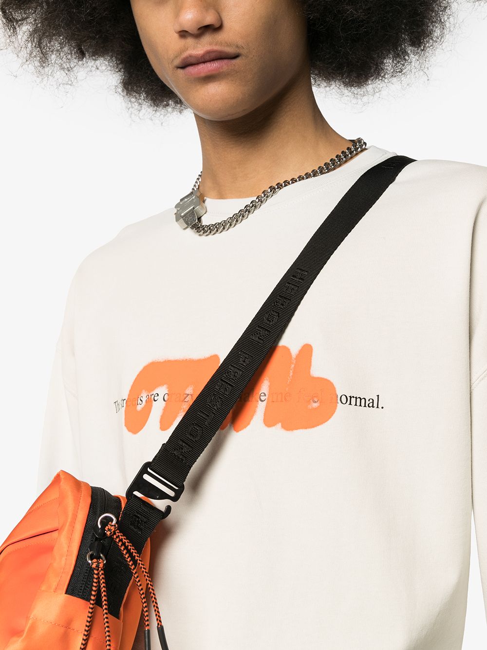 фото Heron preston long sleeve стиль graffiti logo print t-shirt