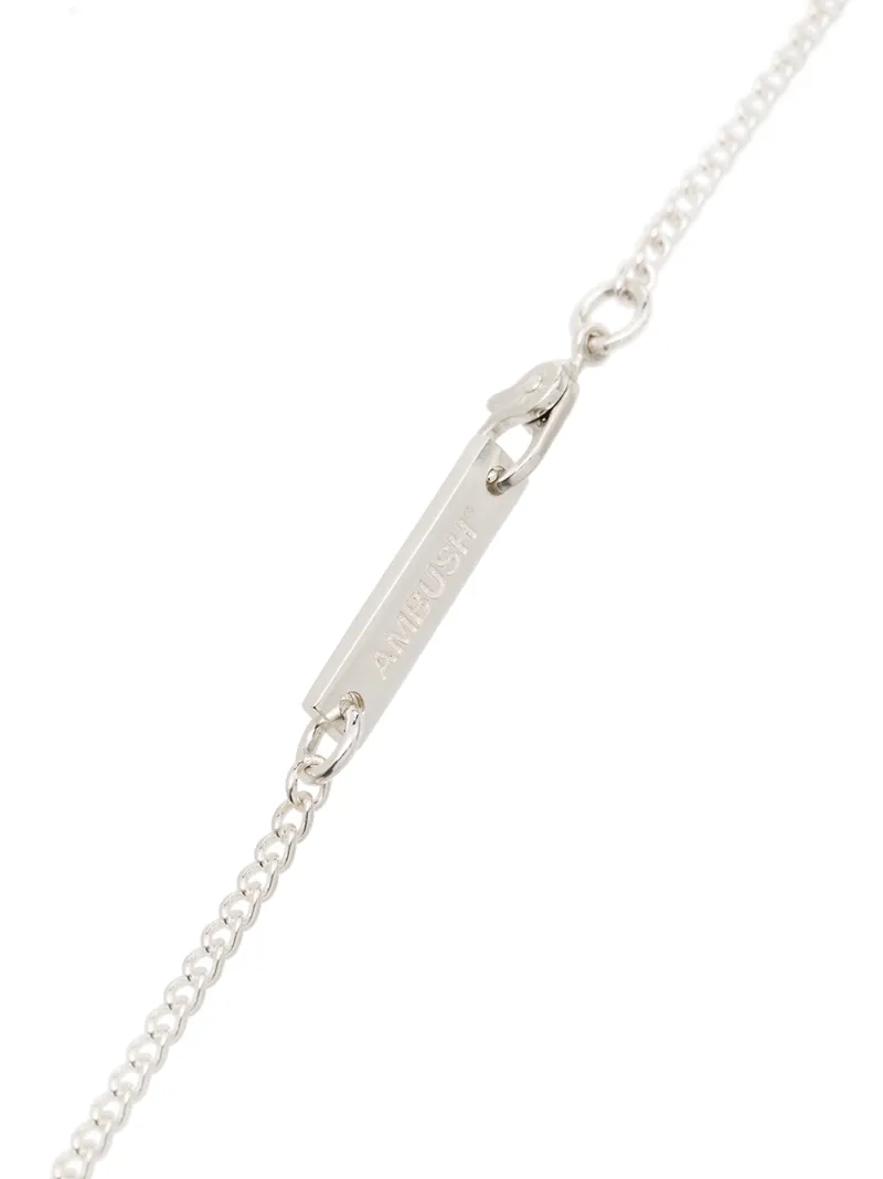 Ambush Pill-charm Sterling-silver Necklace In Silver/black