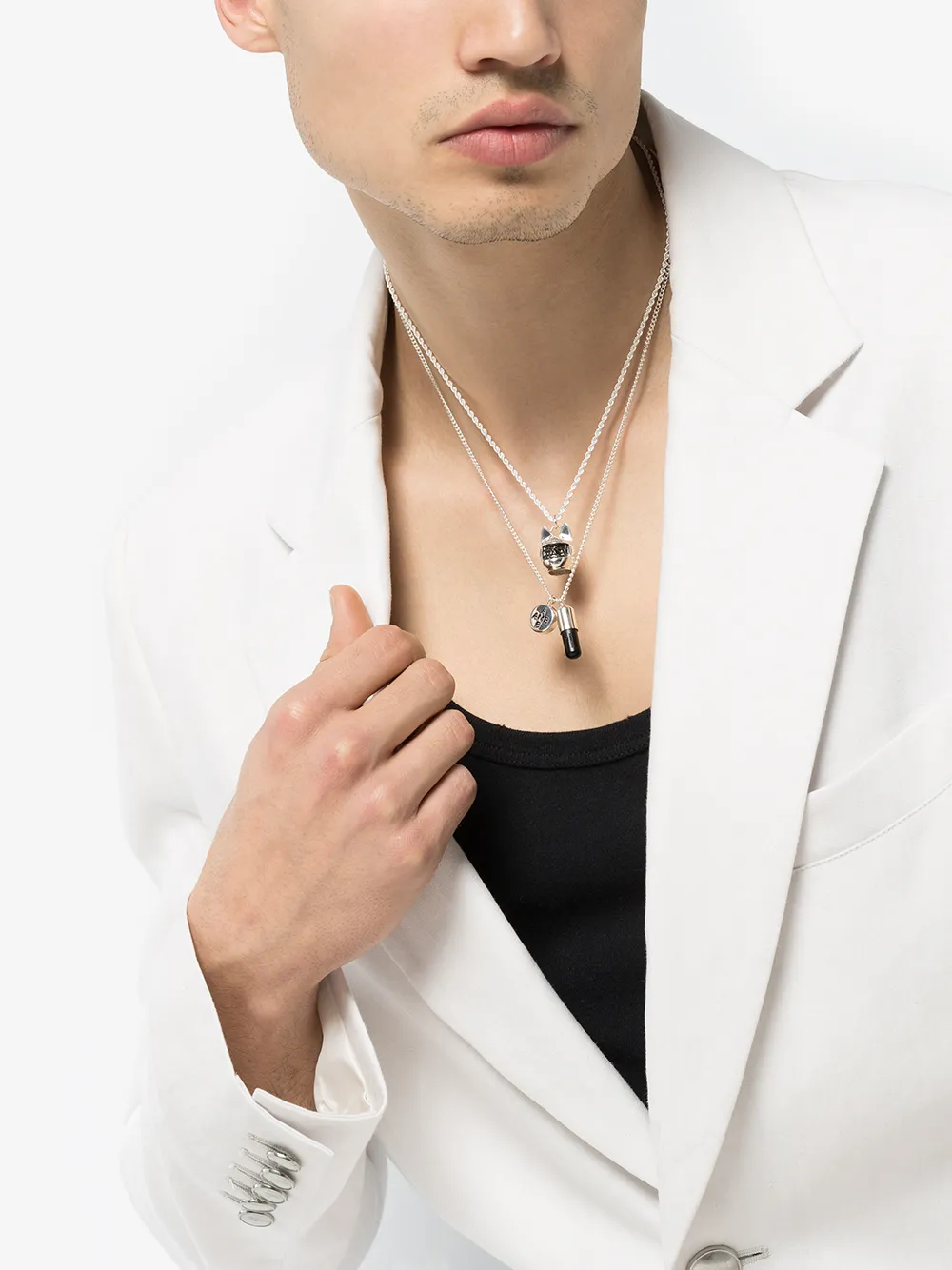 AMBUSH collier à pendentifs multiples | Homme | Image 2