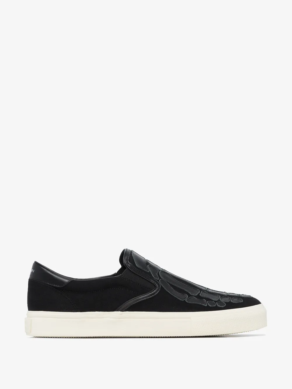 AMIRI AMIRI BLACK SKELETON APPLIQUÉ SNEAKERS,Y0F23271CL14770203