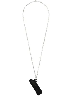 AMBUSH heart-padlock Leather Choker Necklace - Farfetch