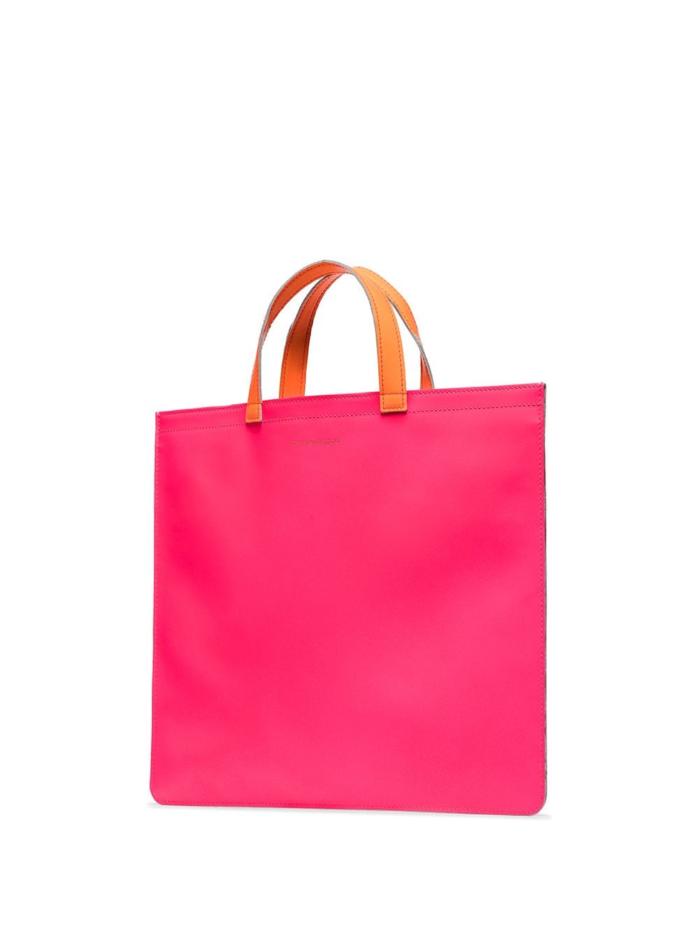 Shop Comme Des Garçons Colour-block Leather Tote Bag In Pink