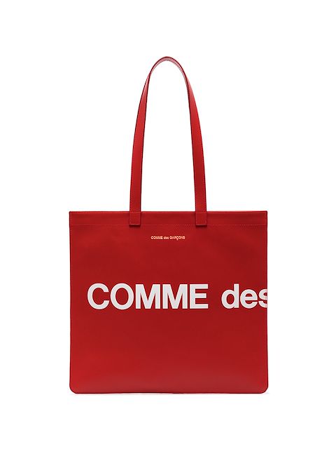 Comme Des Garçons Wallet logo print tote bag