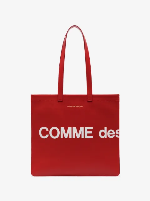 Comme Des Garçons Wallet tote de piel con logo estampado