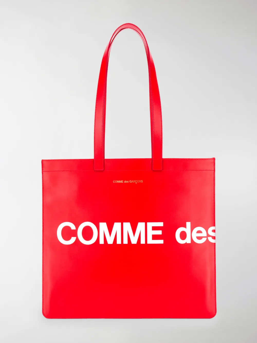 Image of Comme Des Garçons Wallet logo print tote bag