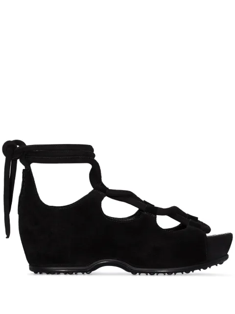 Rosetta Getty suede lace-up sandals