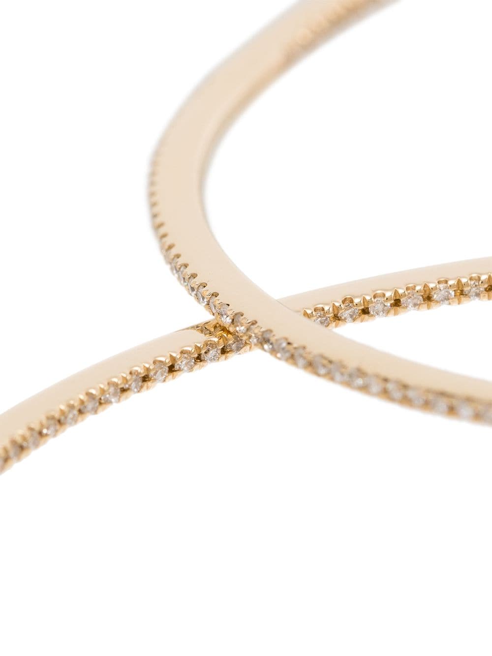 Shop Dana Rebecca Designs Diamond Embellished Hoop Earrings In Gold