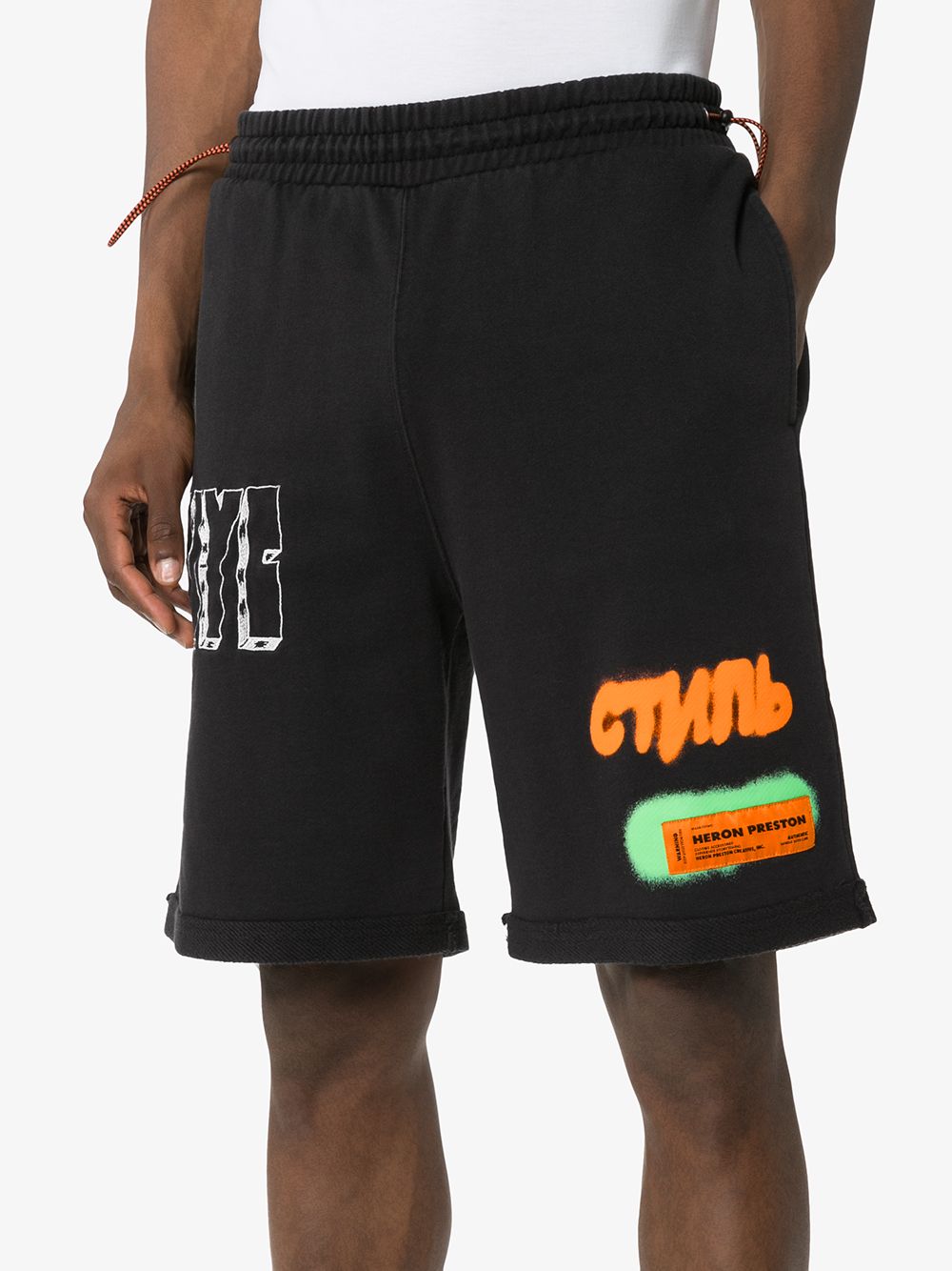 фото Heron preston стиль logo cotton sweatshorts