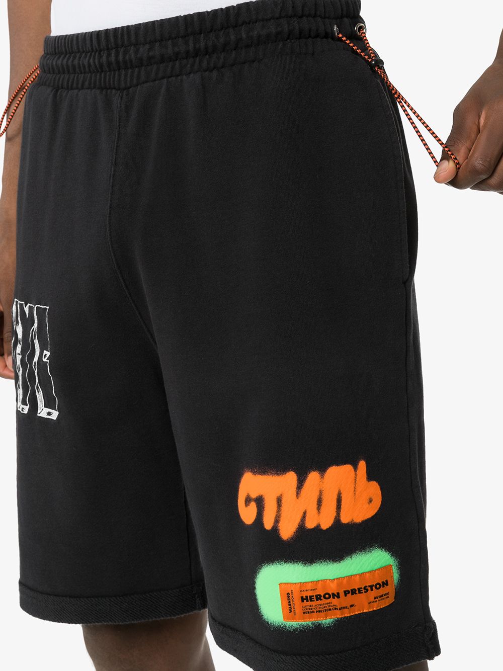 фото Heron preston стиль logo cotton sweatshorts