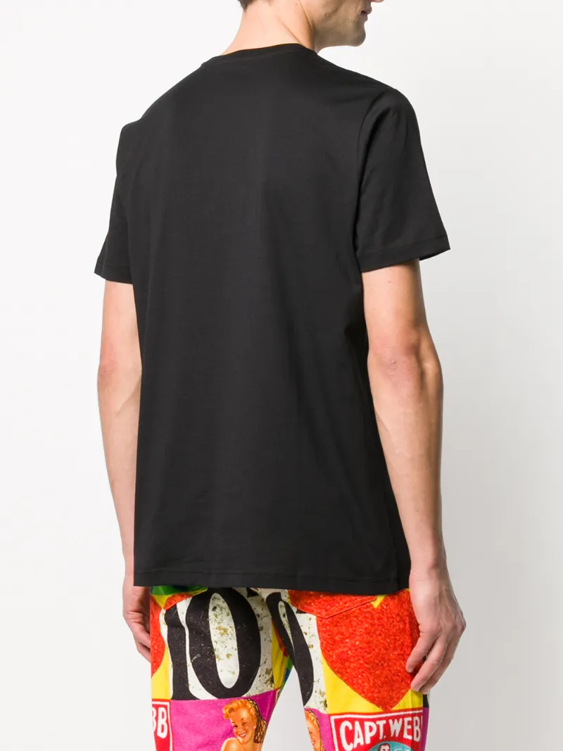 Iceberg X Peter Blake T-shirt With Multicolor Logo Patch In Black
