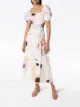 Peony floral print midi dress