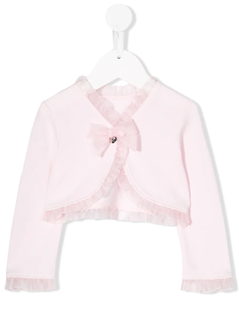 veste crop à volants