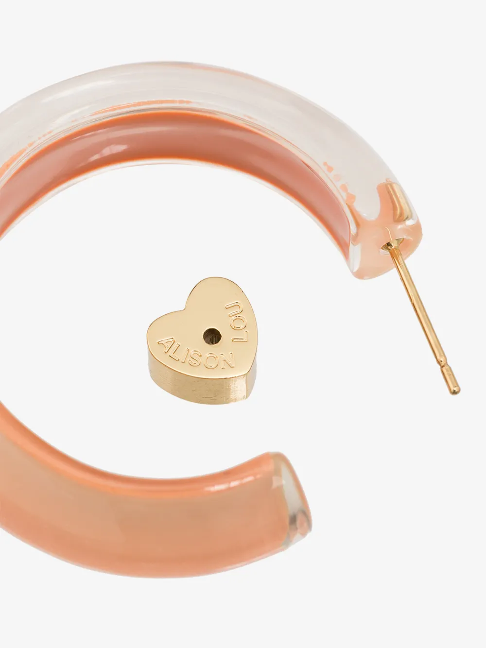 Alison Lou Orange Loucite Small Jelly Hoop Earrings In Orange