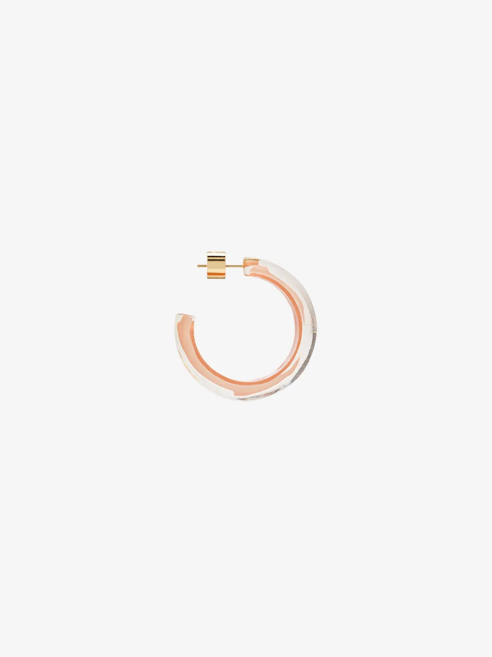 Alison Lou Orange Loucite Small Jelly Hoop Earrings In Orange