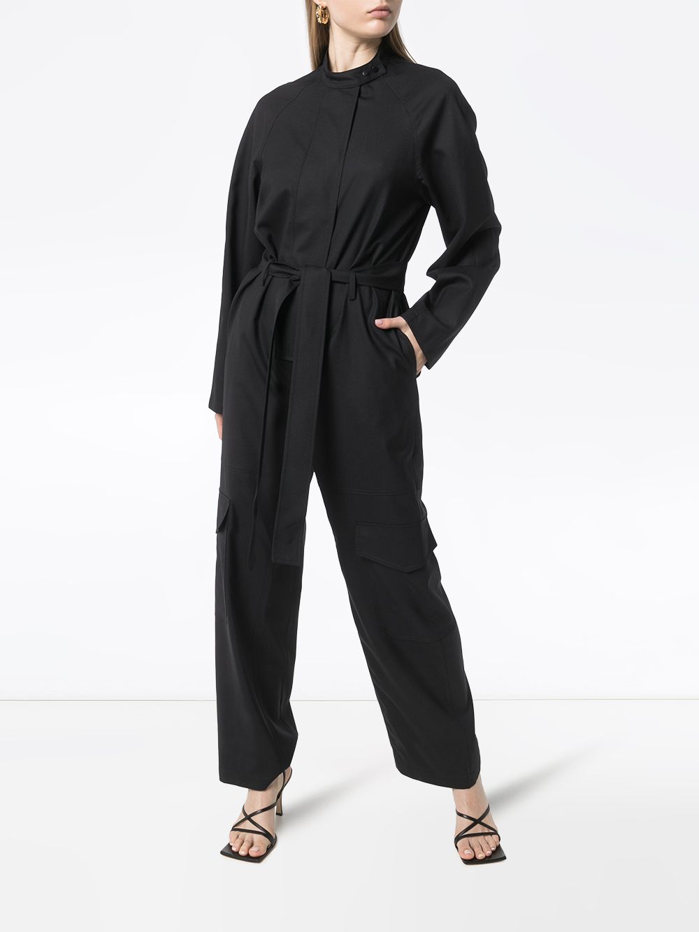 фото Low classic snap wool jumpsuit