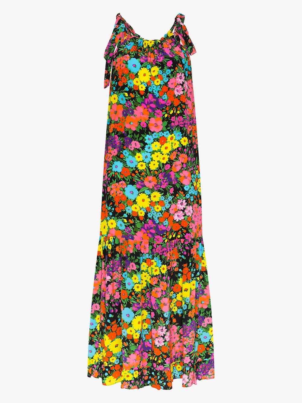 LES RÊVERIES KALEIDOSCOPE GARDEN SILK MIDI DRESS,REVSS20W015CDC14771022