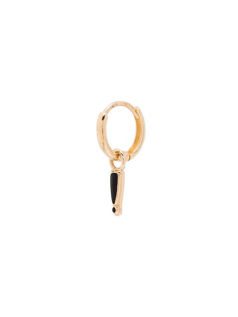 Alison Lou 14kt yellow gold exclamation huggie earring