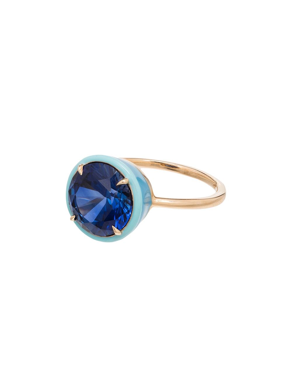 ALISON LOU 14K YELLOW GOLD COCKTAIL SAPPHIRE RING