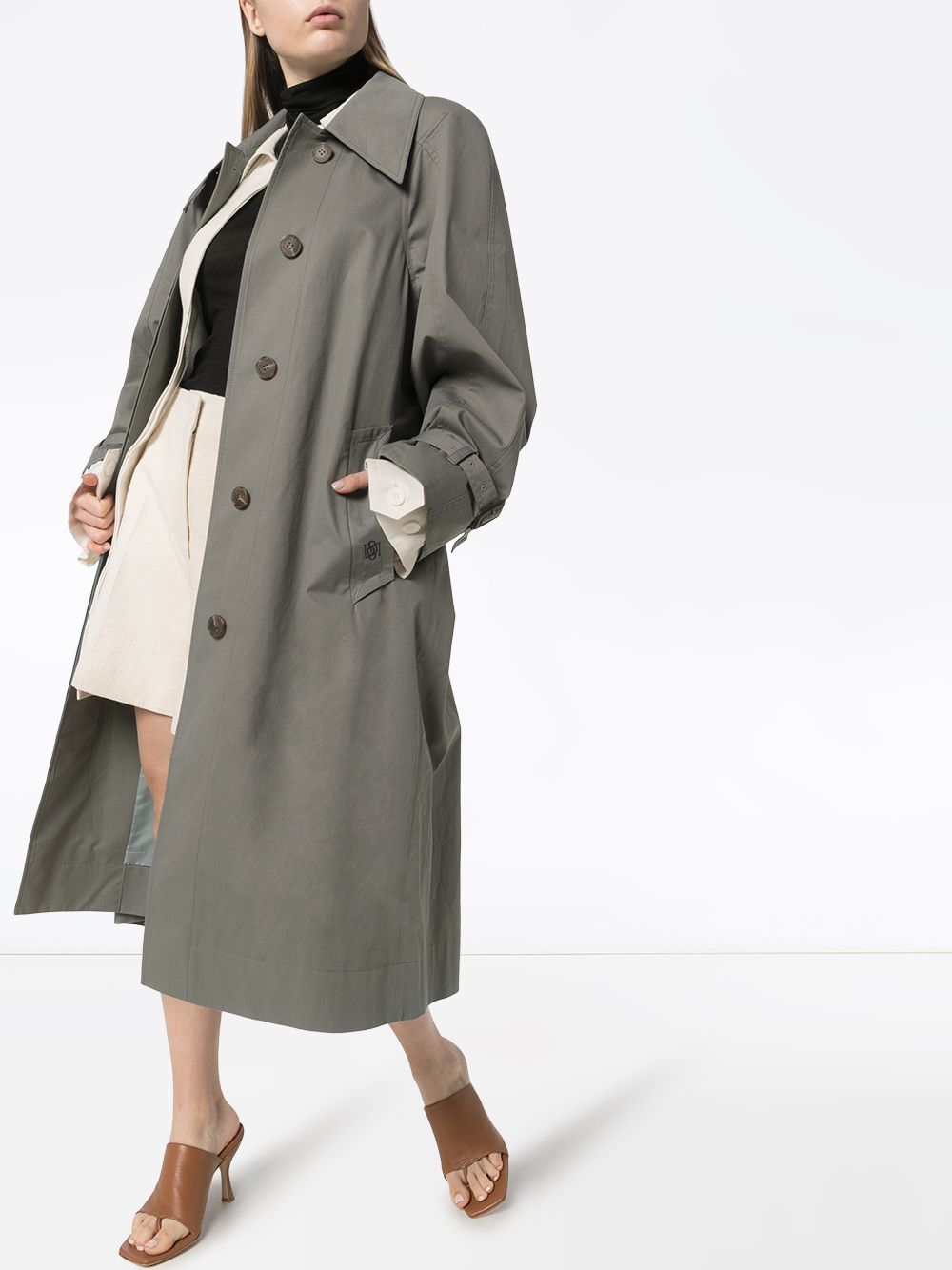 фото Low classic belted trench coat