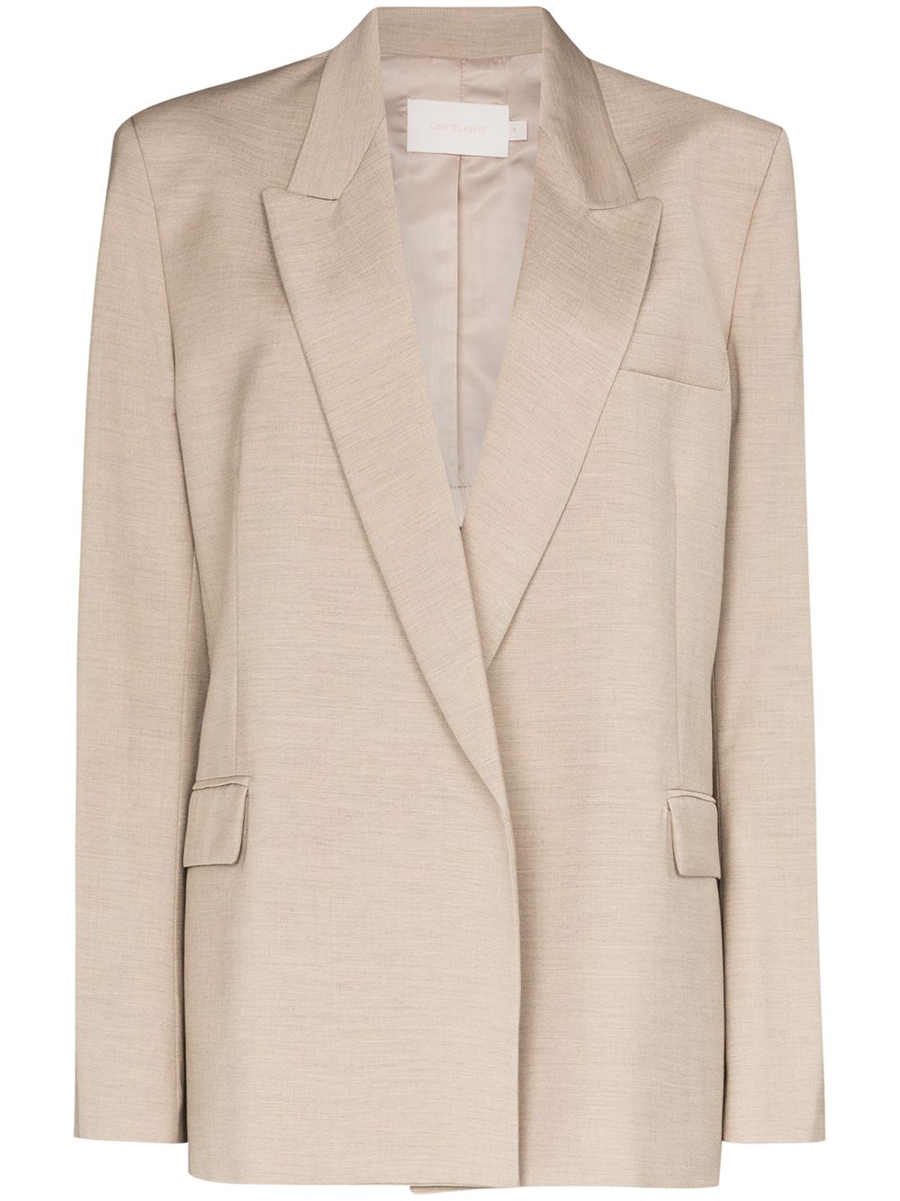 фото Low classic single-breasted wool blazer