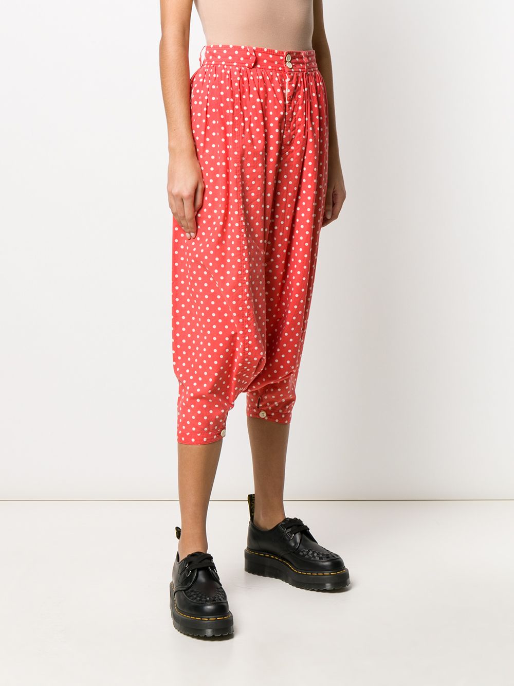 Comme Des Garcons 2000s polka dot harem trousers Women