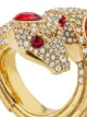 Gucci crystal embellished snake ring