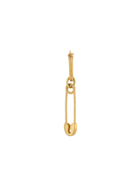 True Rocks safety pin hoop single earring