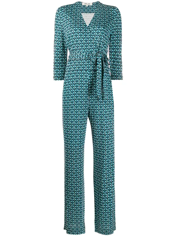 dvf blue jumpsuit