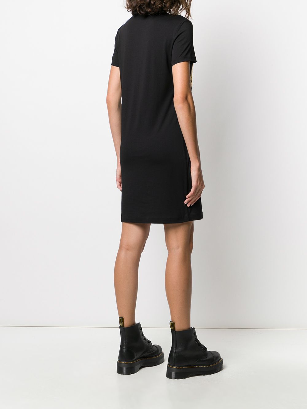 Versace Jeans Couture T-shirtjurk met print Zwart
