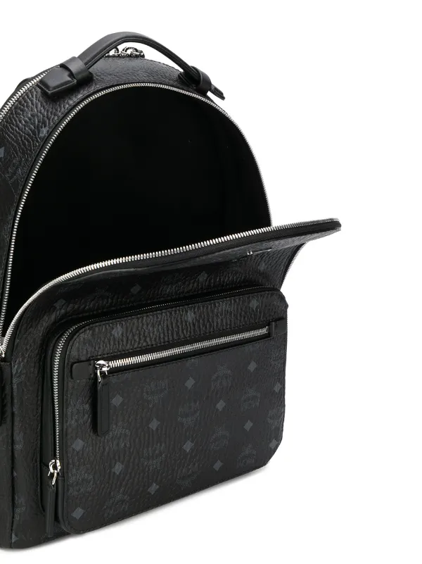 mcm black stark backpack