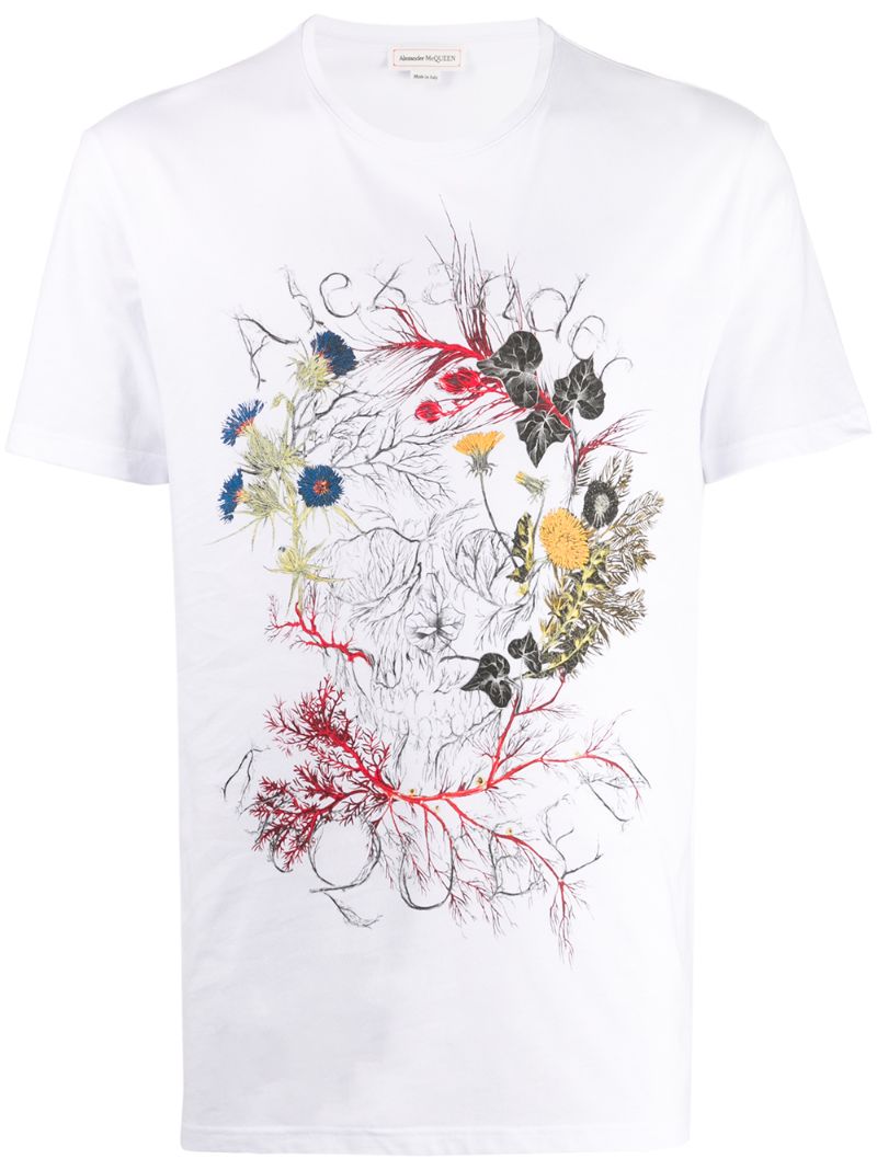 ALEXANDER MCQUEEN BOTANICAL SKULL T-SHIRT