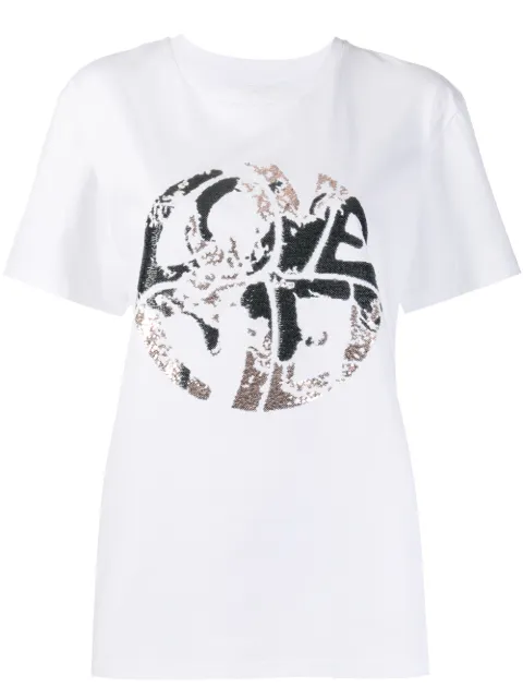 Alberta Ferretti sequinned print T-shirt