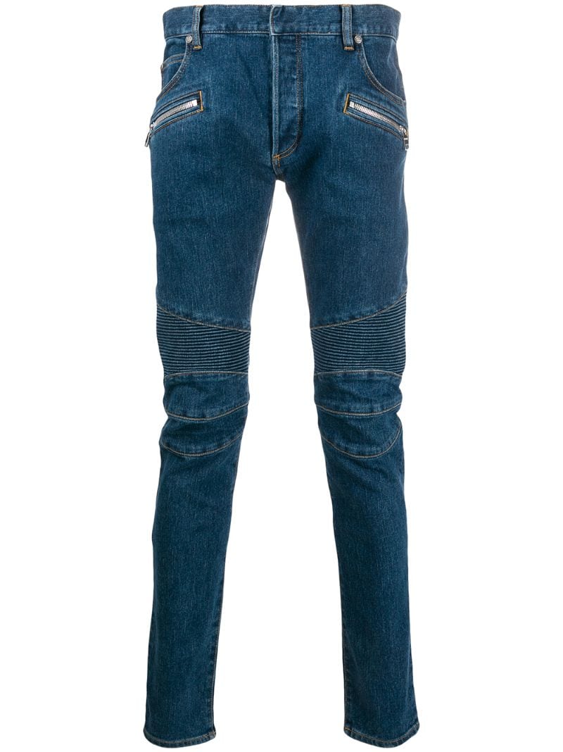 Shop Balmain Slim-fit Jeans In Blue