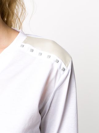 shoulder-stud v-neck top展示图