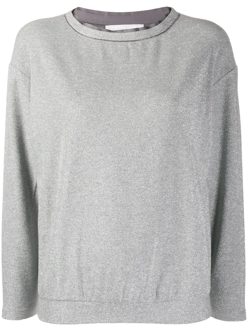 grey glitter jumper