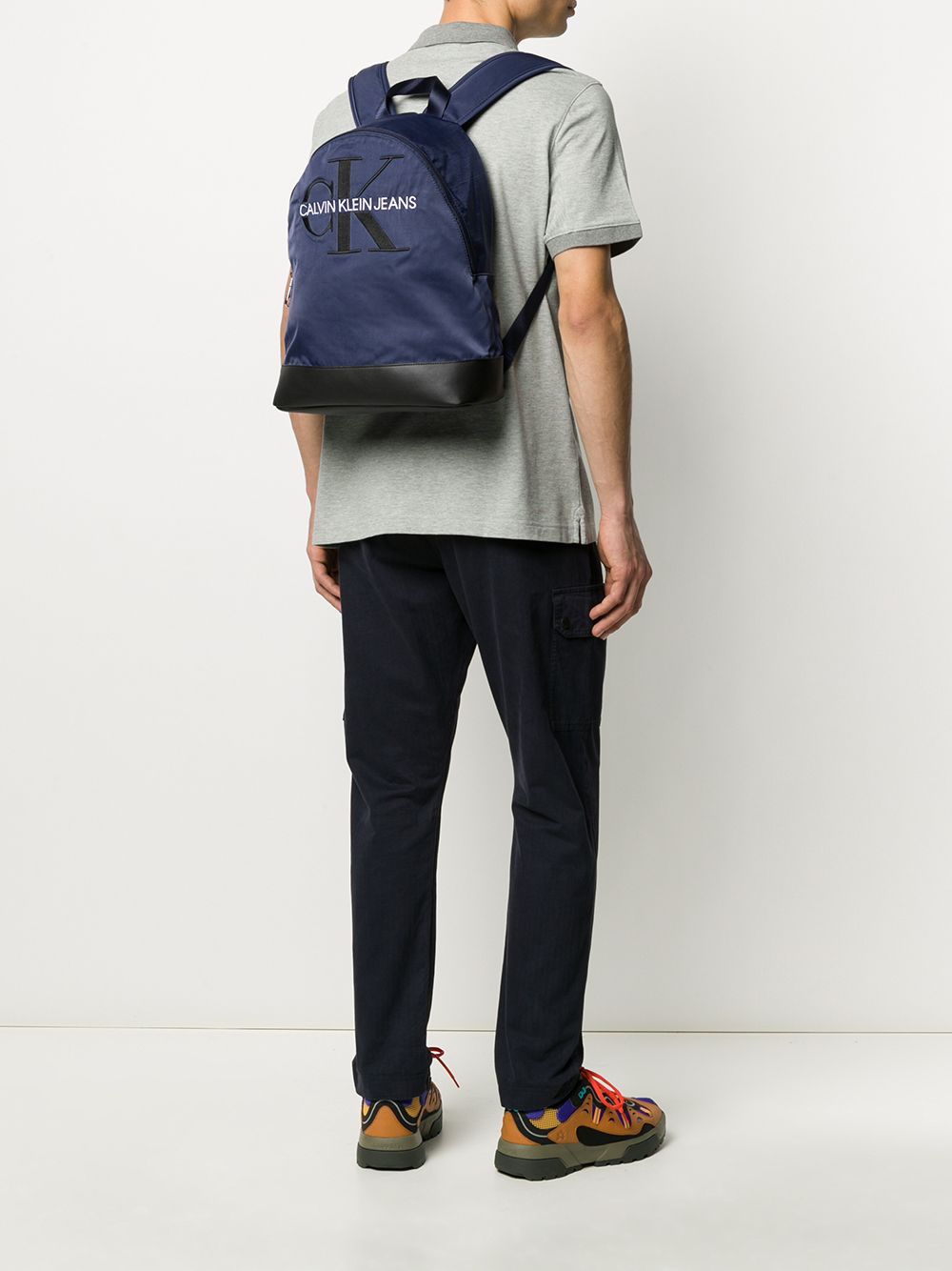 Calvin Klein Monogram Embroidery Backpack - Farfetch