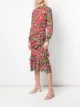 Saloni ruffled floral midi dress