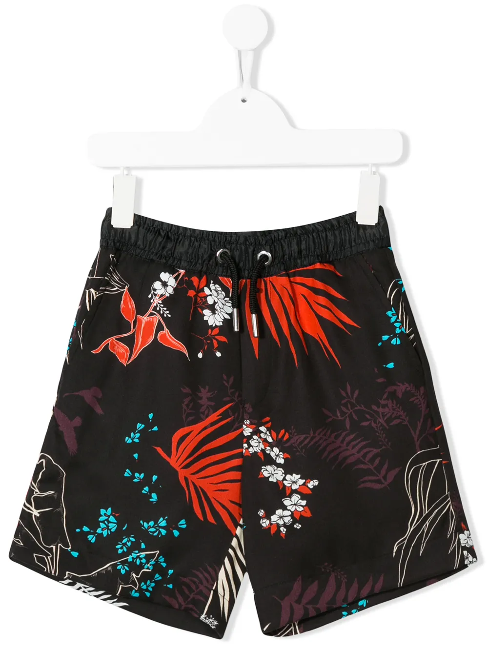 Diesel Kids' All-over Print Shorts In Black