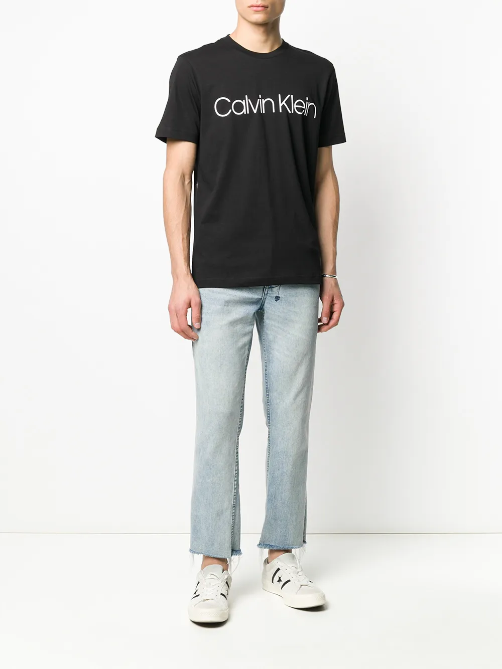Calvin Klein футболка с логотипом, размер XXL, цвет черный к