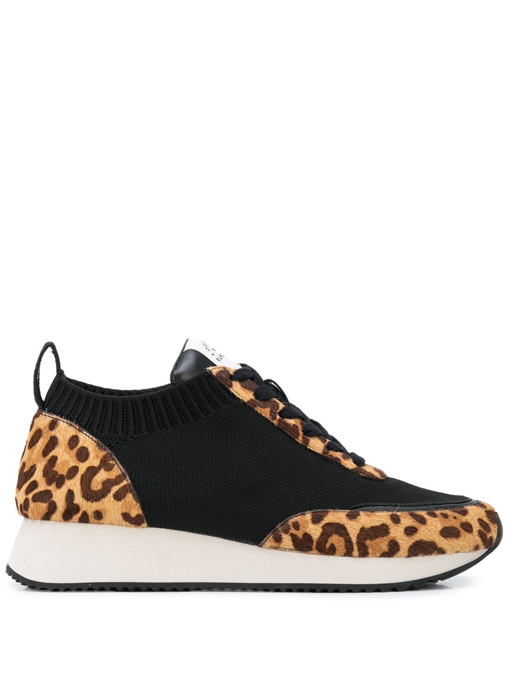 LOEFFLER RANDALL LEOPARD PRINT LOW TOP SNEAKERS