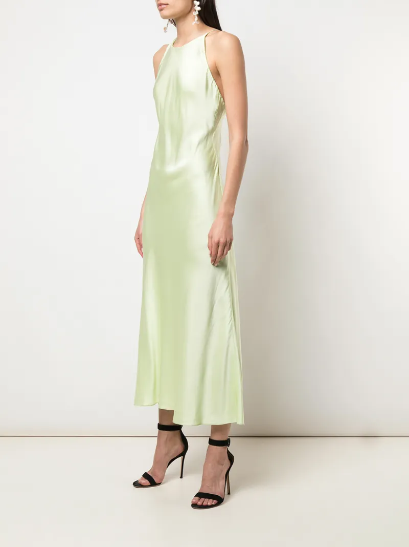 ROSETTA GETTY CROSS BACK BIAS SLIP DRESS