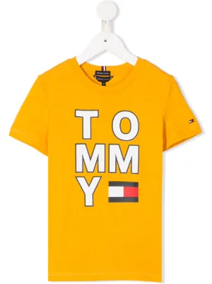 tommy hilfiger junior linear logo crewneck sweatshirt black