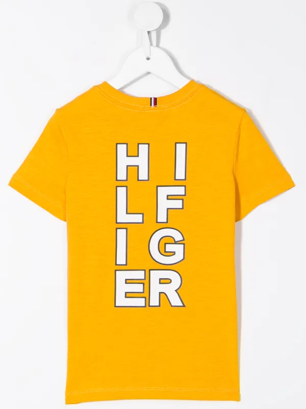 tommy hilfiger junior linear logo crewneck sweatshirt black