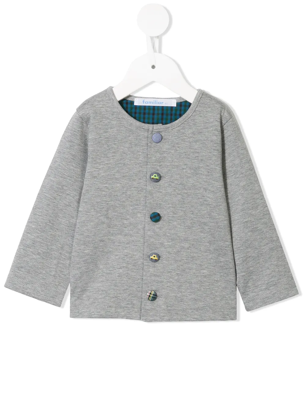 cardigan à boutons contrastants