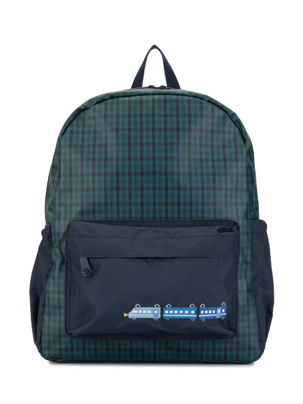 checked backpack