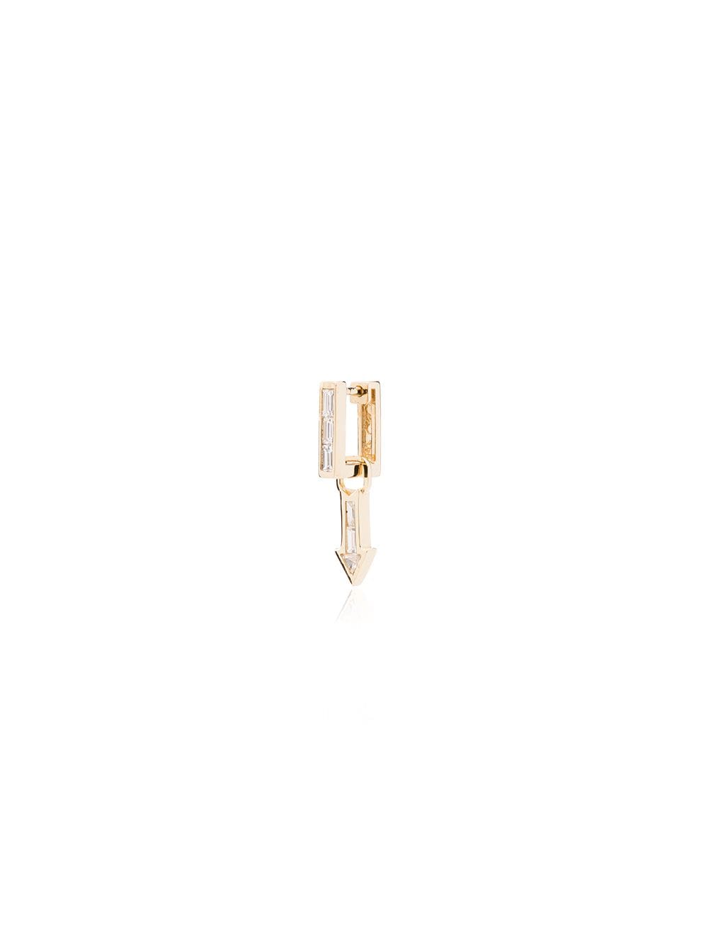 фото Lizzie mandler fine jewelry единичная серьга-подвеска arrow из золота
