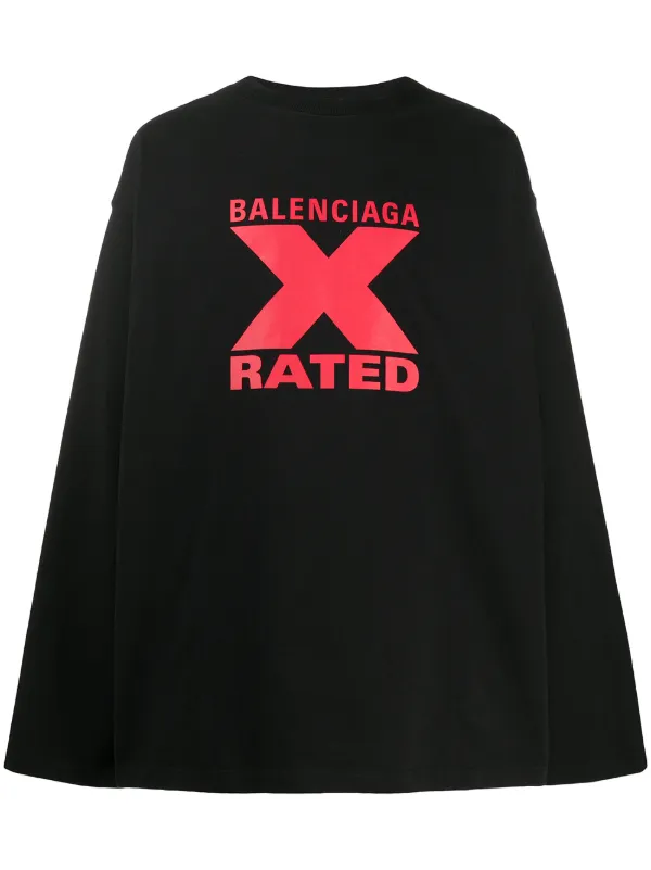 balenciaga x rated t shirt